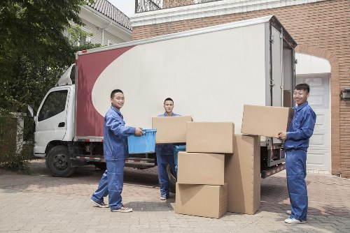 Local removal service vehicle ready for residential or office relocation