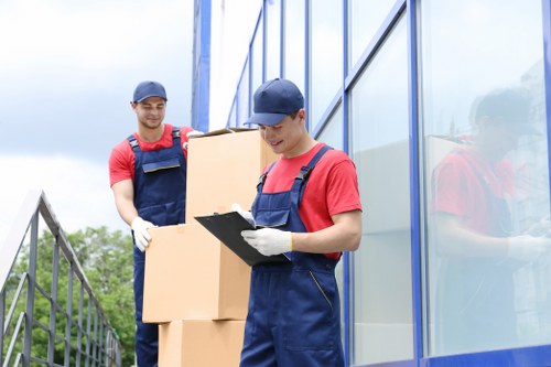 Movers working on a residential move in South Kensington